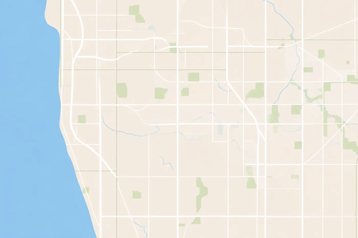 Map of northwest Indiana near Lake Michigan